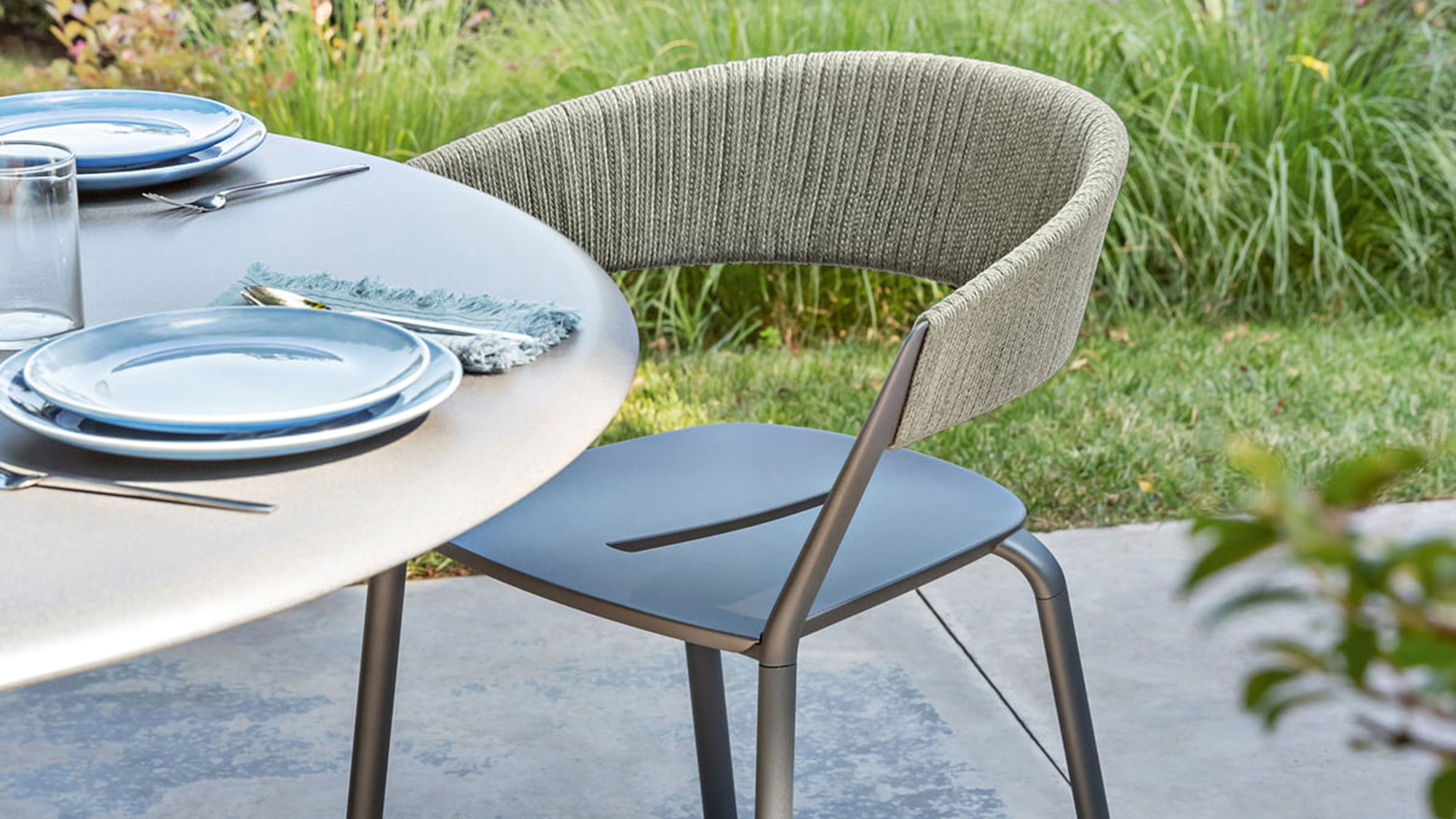 Chaise extrieure en corde